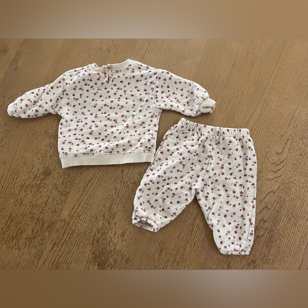 Zara floral matching sweat set in 3-6 months bay girl - Picture 5 of 7